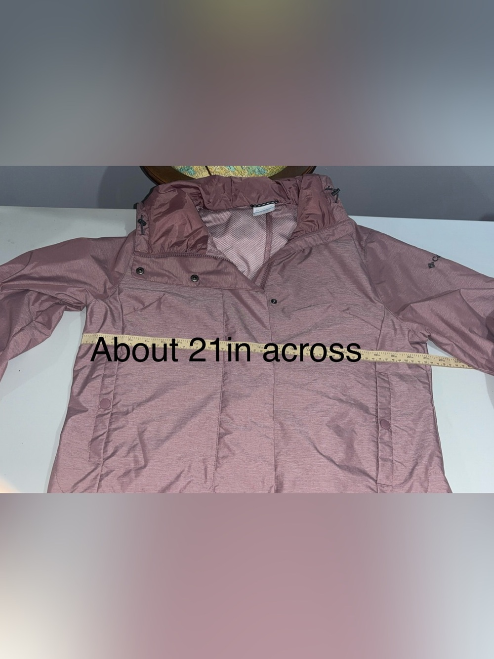 Columbia Women's Mauve Hooded Lightweight Rain Jacket - Picture 3 of 3